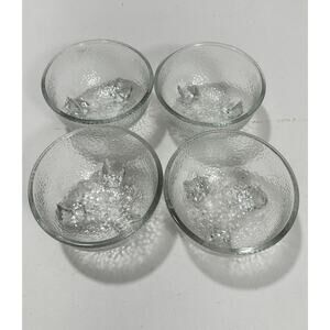 Vintage Riekes-Crisa Fine Crafted Crystal Footed Serving Dish Dessert 4pc
